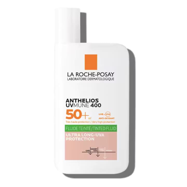 La Roche Posay ANTHELIOS UVMUNE 400 Fluido invisible con color protección 50+ Resistente al agua y al sudor