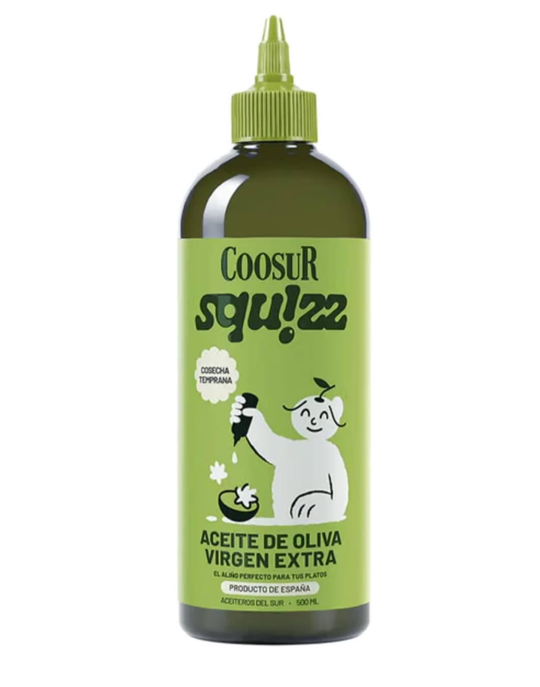 Coosur squich aceite de oliva virgen extra cosecha temprana picual x 2 botellas de 500ml