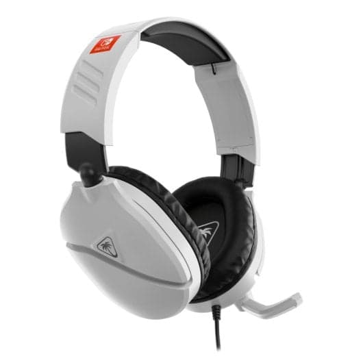 Auricular Gaming Binaural Cable 1,2m 3,5mm Diadema Ajustable Compatible Nintendo Switch Negro/Blanco