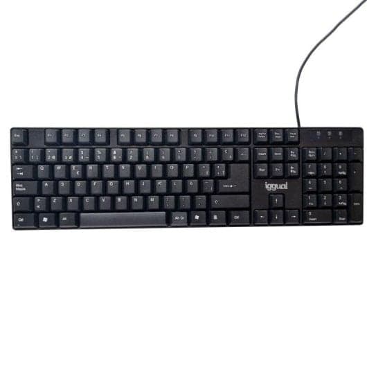 Teclado IGGUAL IGG317501 de membrana alámbrico USB QWERTY negro para oficina