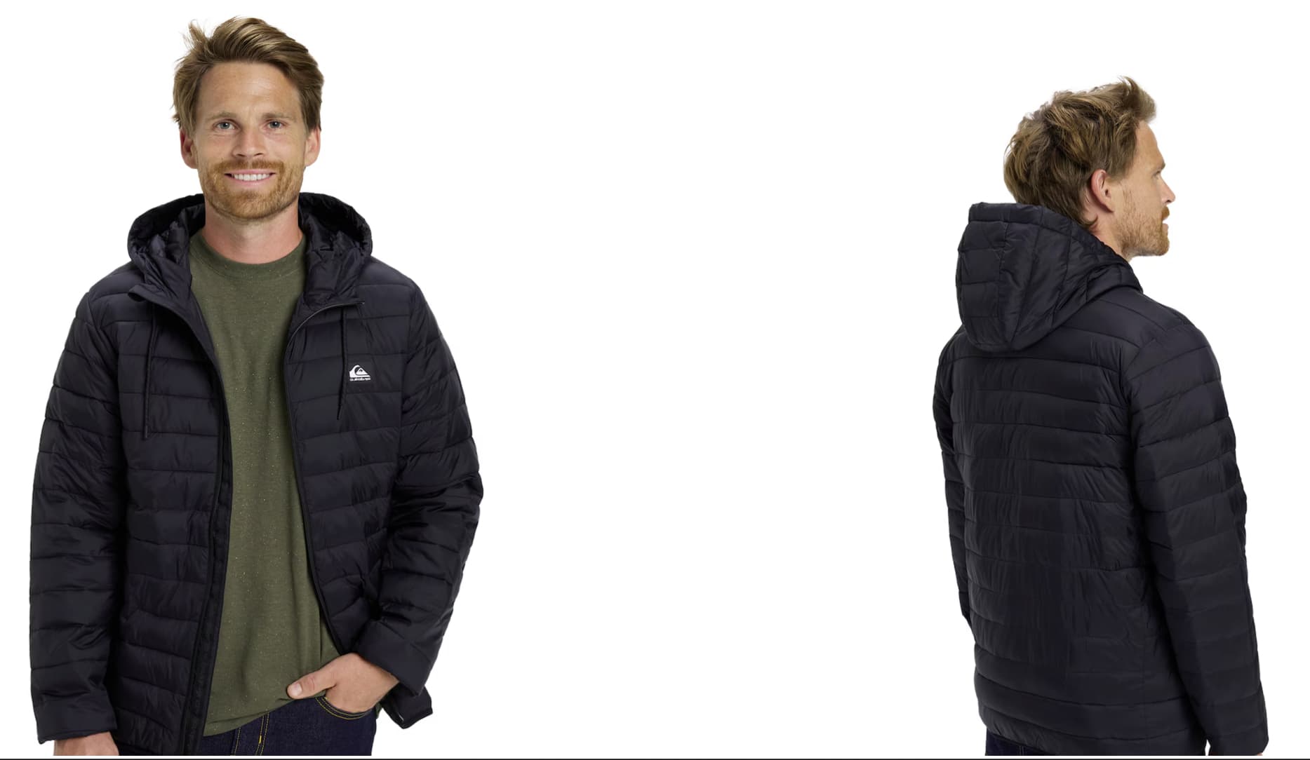 Chaqueta de hombre Scaly Hood Quiksilver Negro
