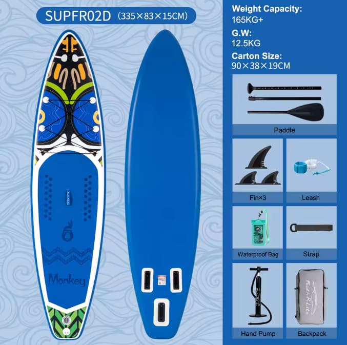 FunWater Tabla inflable Paddle Surf 335*83*15CM [Envío desde Europa] (Oferta disponible a las 00:00h)