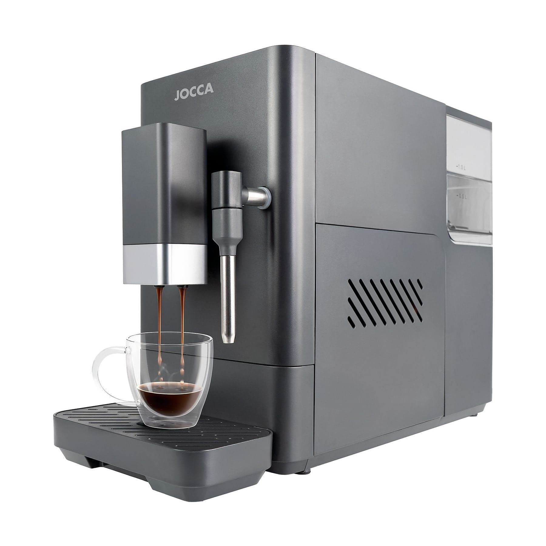 Cafetera superautomática - Jocca 2787, 20 bar, 1350 W, 2 Tazas, Negro