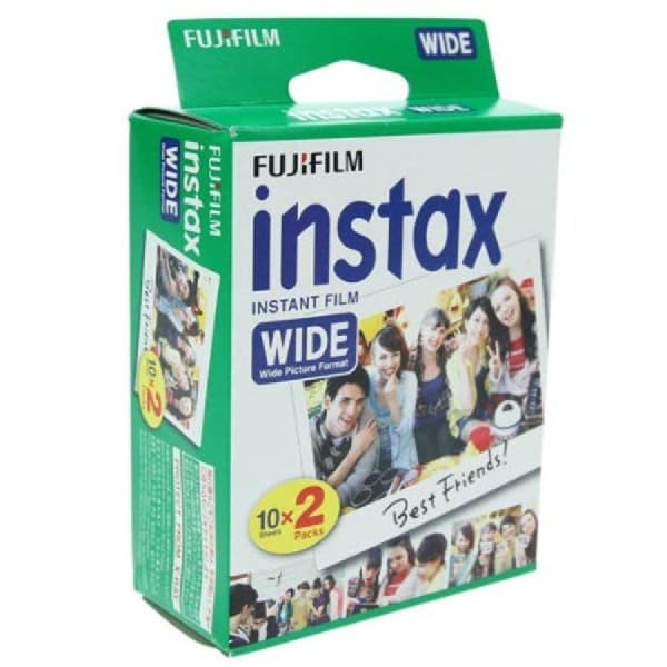 Película fotográfica - Fujifilm Instax Wide Film, 20 hojas