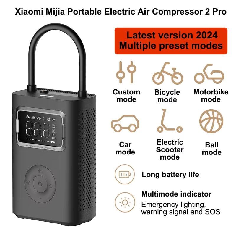 Xiaomi Mijia Compresor de aire eléctrico portátil, Air Pump 2 Pro