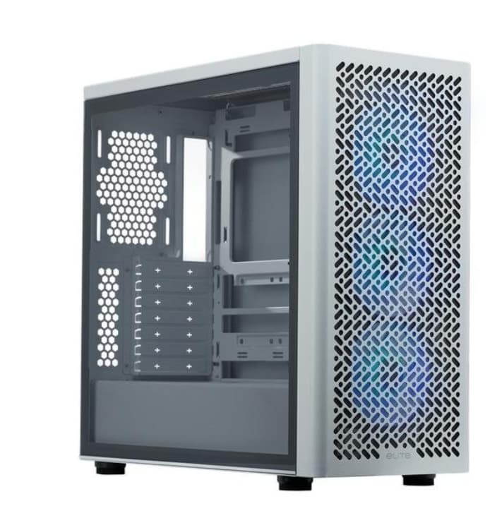 Caja PC Cooler Master Elite 502 Blanca (Midi-Torre ATX, cristal templado, iluminación ARGB, frontal mesh de alto flujo, PcComponentes)