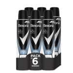 Pack 6 Rexona Invisible Desodorante Aerosol Antitranspirante para hombre Ice 200ml