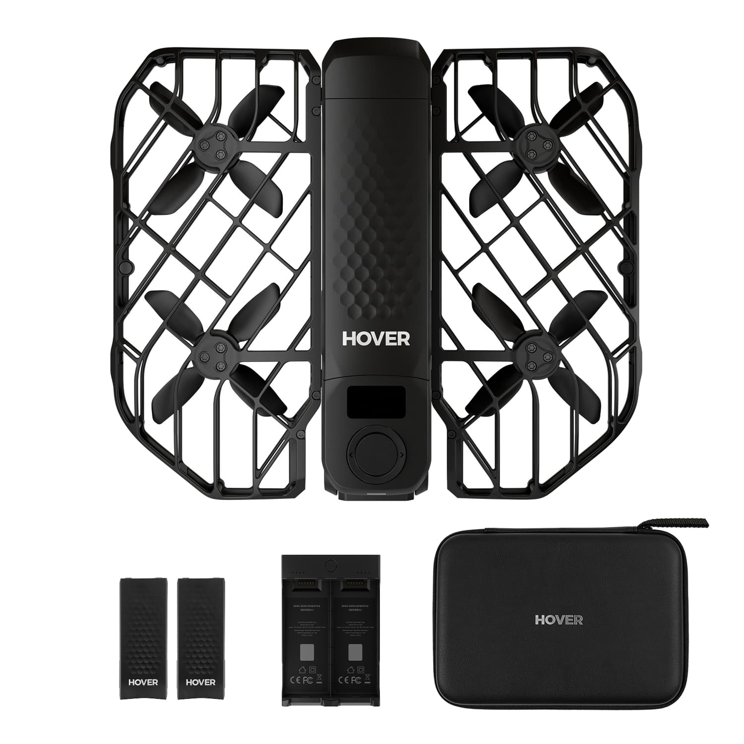 Dron HOVERAIR X1 Pro Retail Combo, 12 MP, 16 min de autonomía, 4K a 60/50/30/25/24 fps, negro carbón