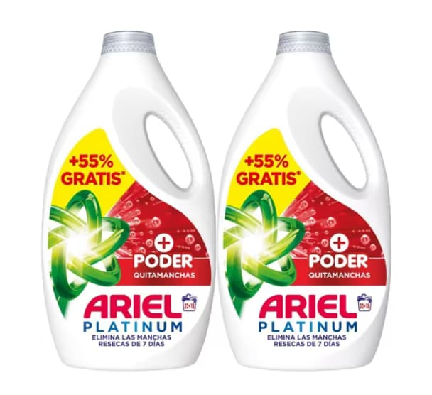 2 x Ariel Platinum Detergente 50 Lavados