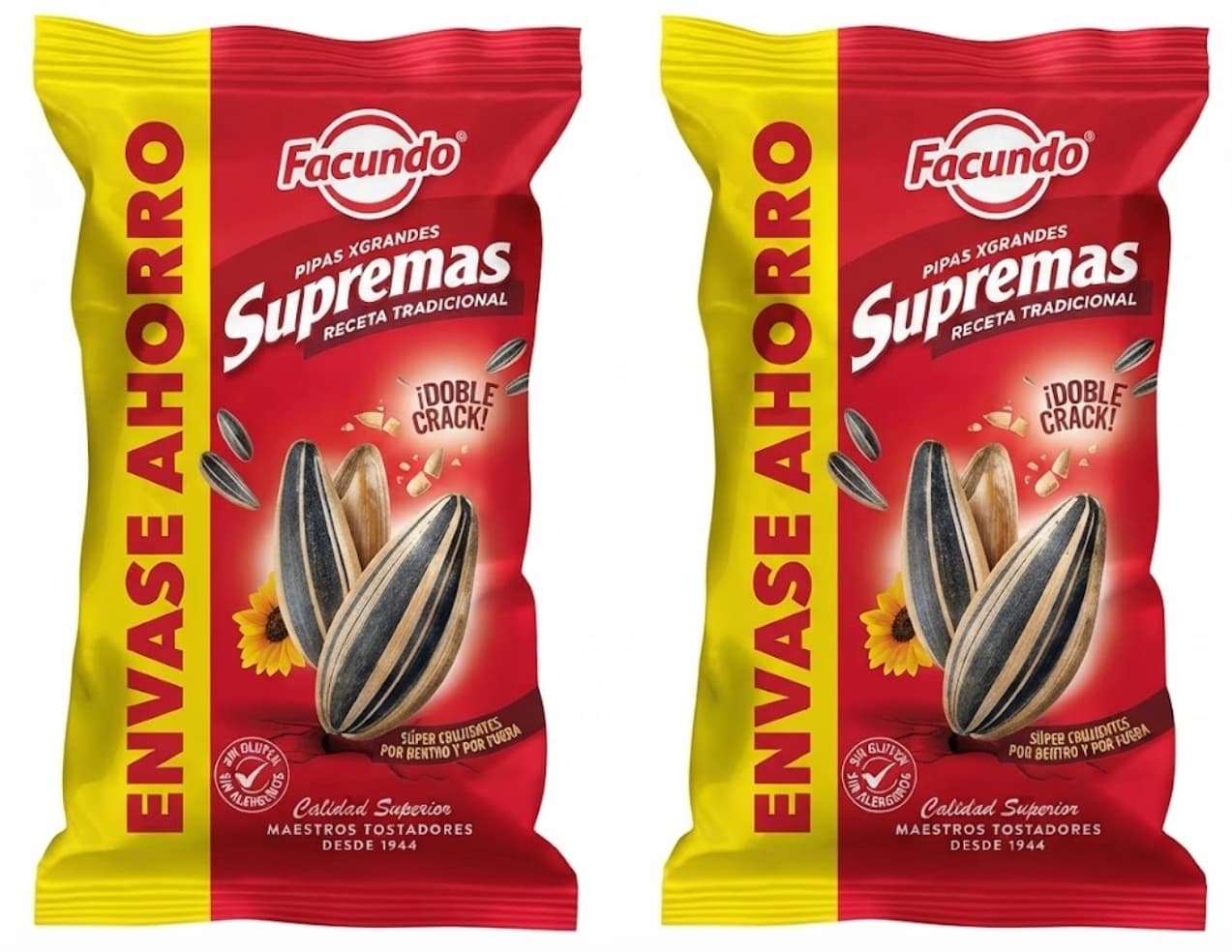 2 X Facundo Pipas de Girasol Tostadas y Saladas 190g Extra Crujientes (1,85€/unidad)