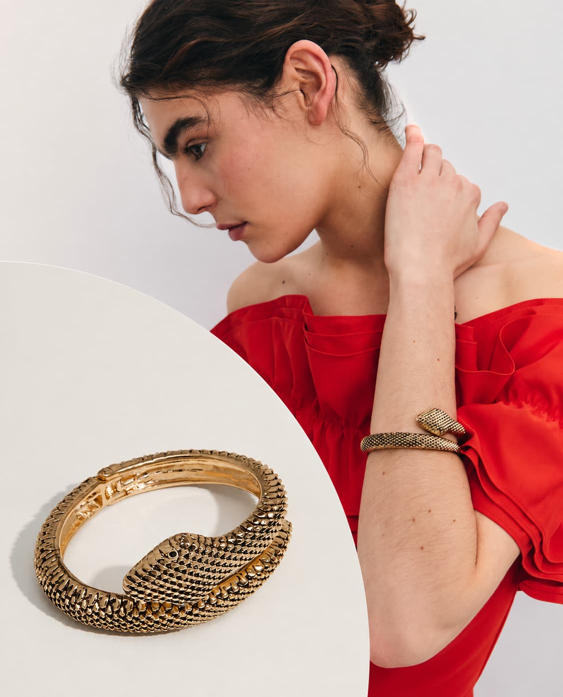 Pulsera articulada serpiente - Tintoretto - 390 color Oro