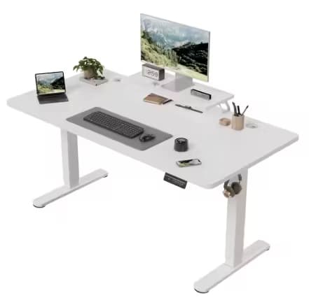 Escritorio Eléctrico Ajustable Devoko 160 × 70 cm – Altura Regulable, Memoria y Soporte para Monitor