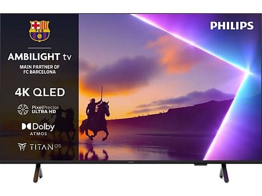 TV QLED 65" - Philips Ambilight 65PUS8510/12, UHD 4K, Titan OS, Smart TV, Pixel Precise Ultra HD, Dolby Atmos, Negro mate
