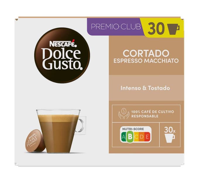 Café cápsulas cortado Nescafé Dolce Gusto 30 ud. 3x2: compra 3 y paga solo 2