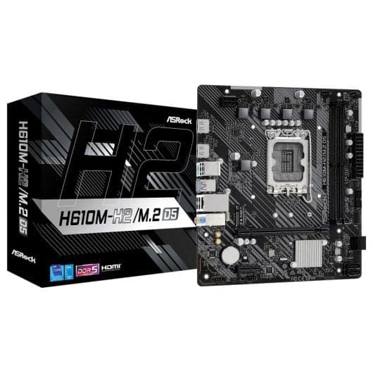 Placa Base ASRock H610M-H2/M.2 D5 | LGA1700 | DDR5 | PCIe 4.0 | M.2 | Micro-ATX