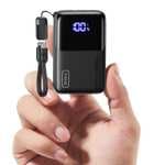 INIU Power Bank, Ultra Mini 45W Carga Rápida 10000mAh Bateria Externa con Cable USB C Desmontable. Opción 20.000 mAh en descripción