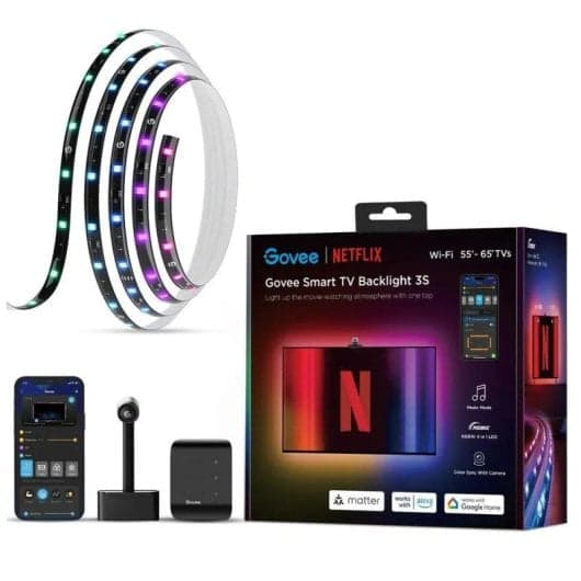 Tira LED Inteligente Govee RGBICWW con Cámara (WiFi y Bluetooth)
