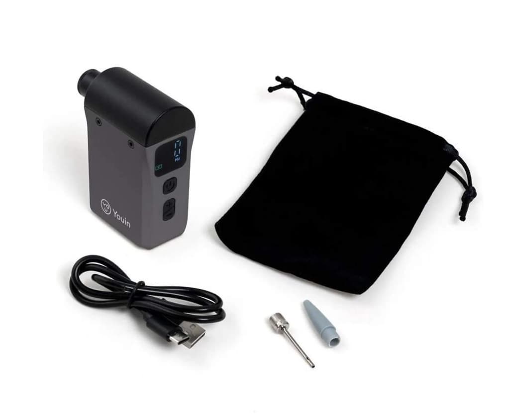 Compresor de aire eléctrico - Youin MA1023 Ultracompacto, Corriente alterna y batería de 7,4 V, Negro