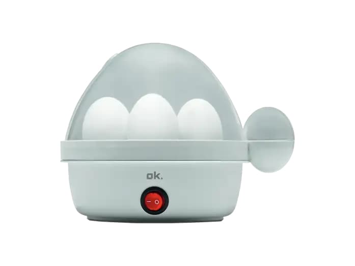 Cuece huevos - OEB 102W Cuece hasta 7 huevos, Señal de fin audible, Tapa transparente