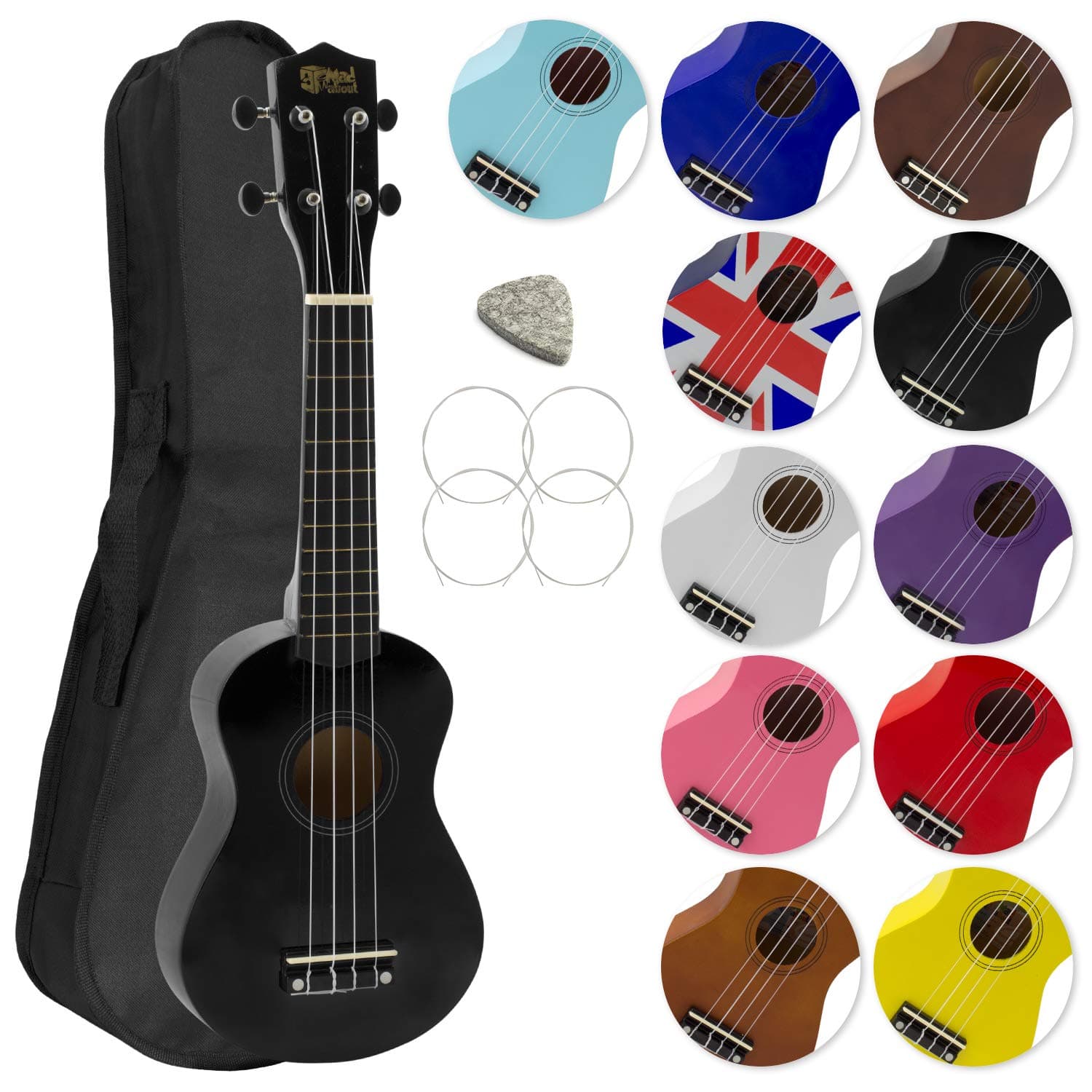 Tiger Mad About SU8 Uculele Soprano con Accesorios