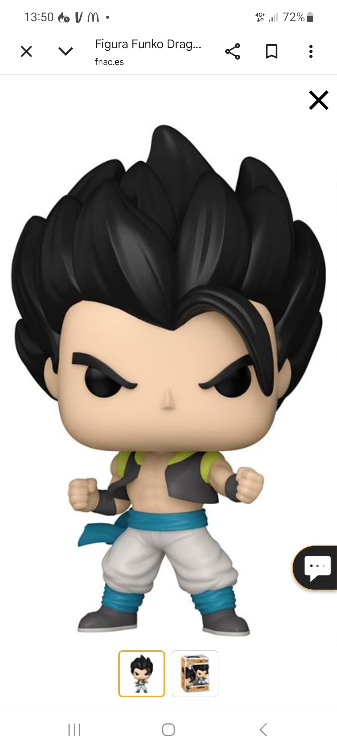 Figura Funko Dragon Ball Super Broly Gogeta 10cm