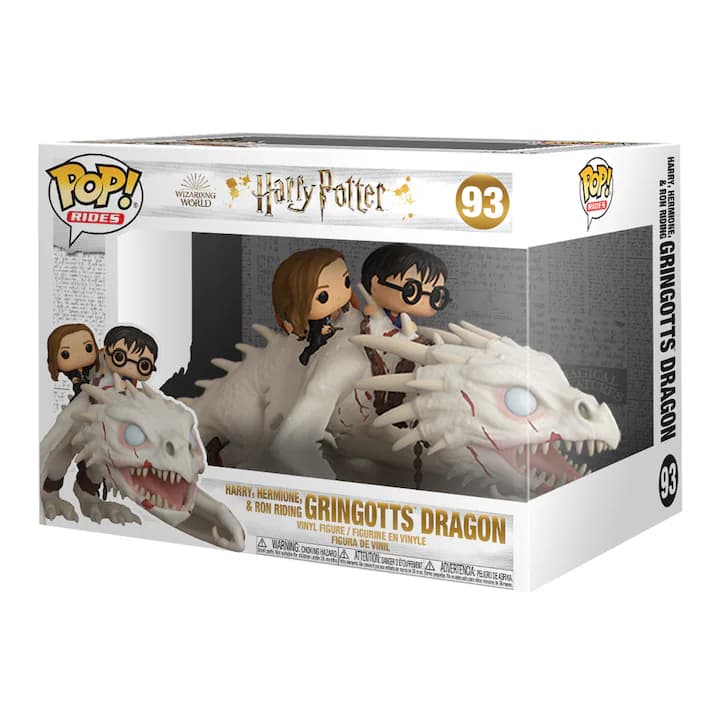 Figura Pop Ride Super Deluxe Dragon W/Harry, Ron, & Hermione Harry Potter Funko