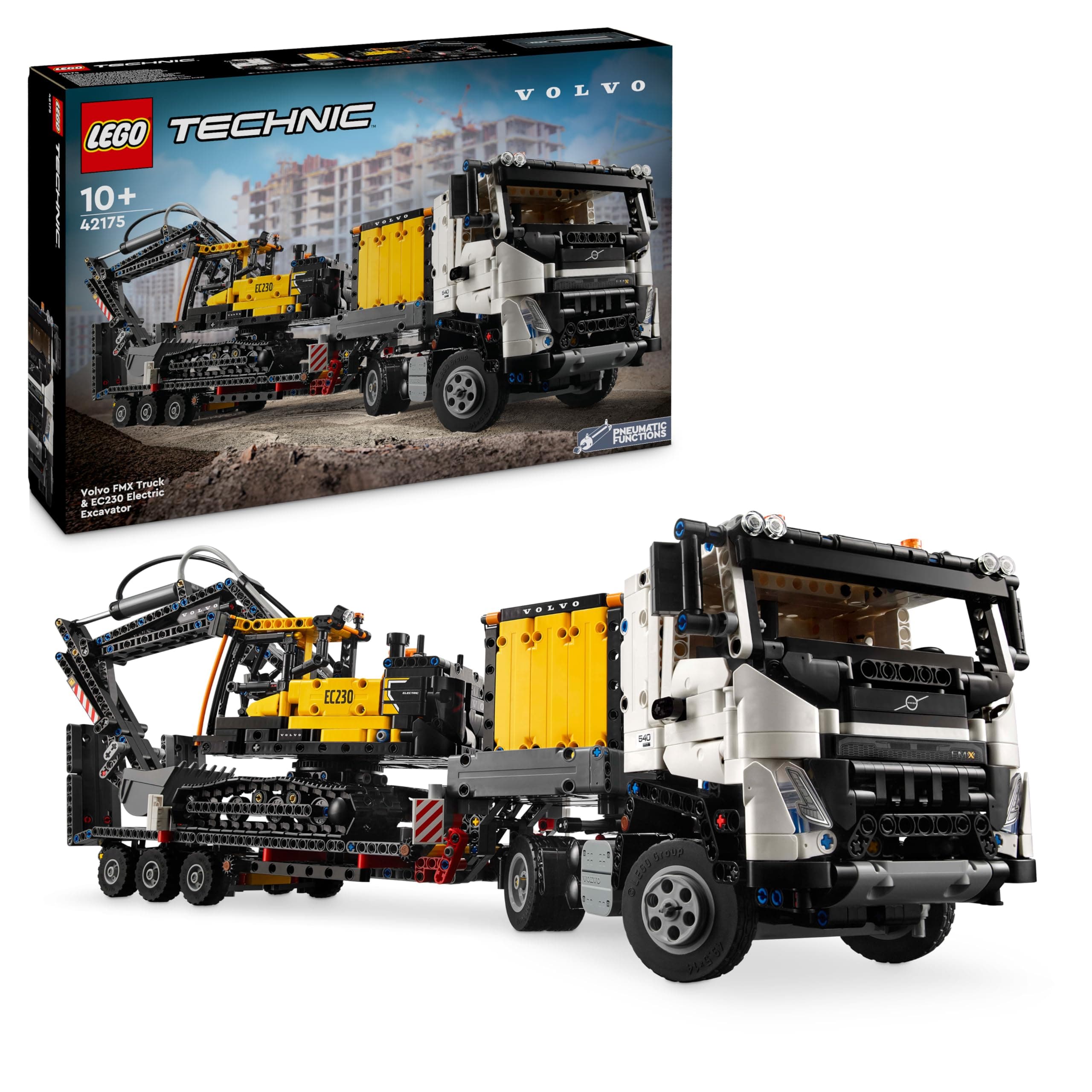 LEGO Technic Camión FMX y Excavadora Eléctrica EC230 Volvo 42175