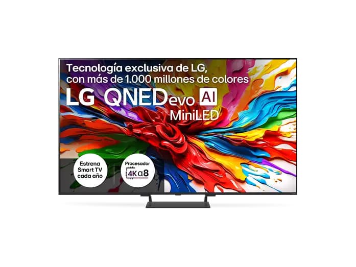 Smart TV LG 75" QNED MiniLED 75QNED93A6A (Procesador α8 Gen2 AI, 4K, Local Dimming, webOS, DVB-T2 H.265, diseño negro, en MediaMarkt)