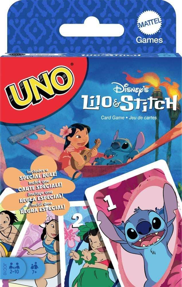 Mattel Games Uno Disney Lilo y Stitch, The Amazing Spider-Man,
