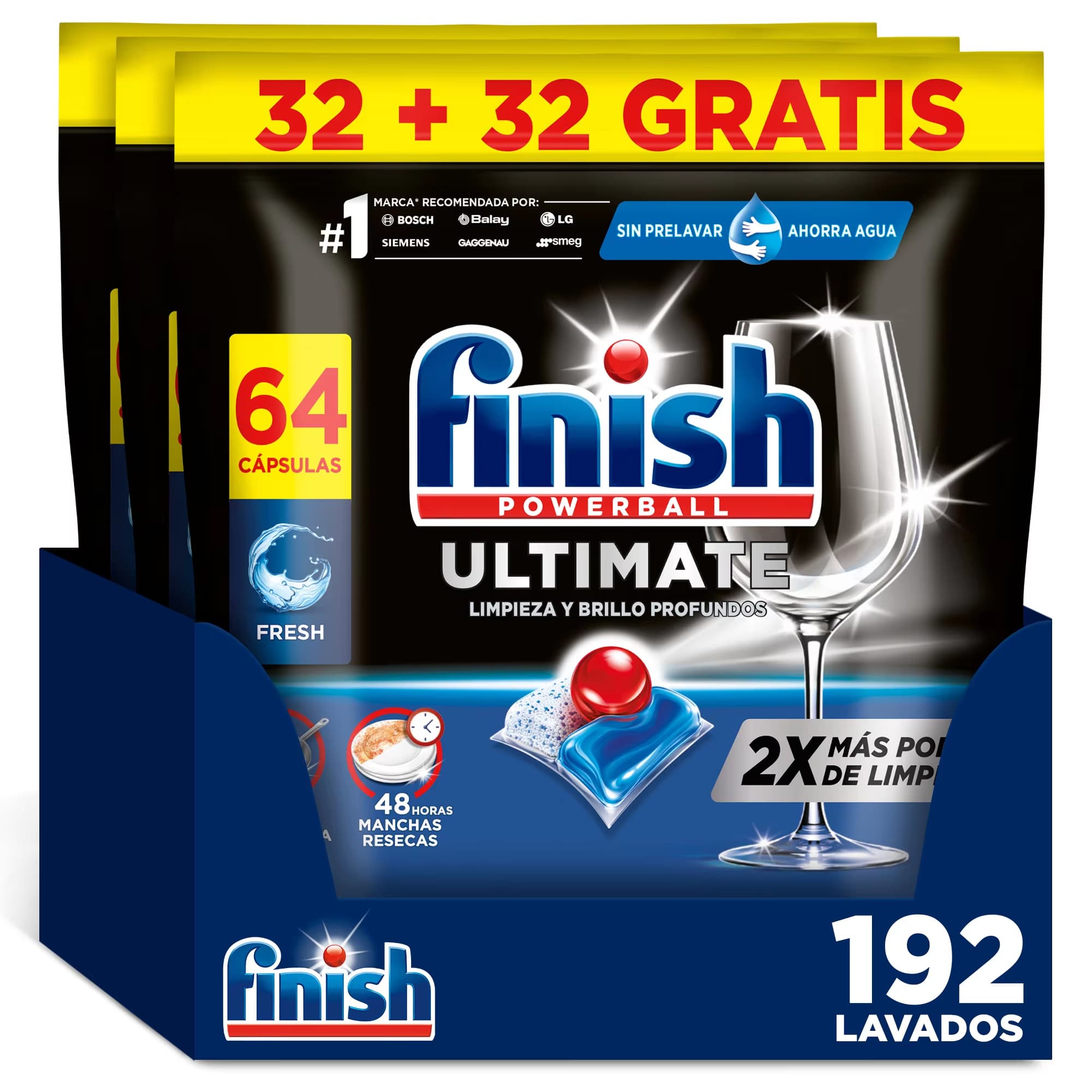 Finish Powerball Ultimate 192 Pastillas para Lavavajillas (0,12€/lavado) (Desde España)