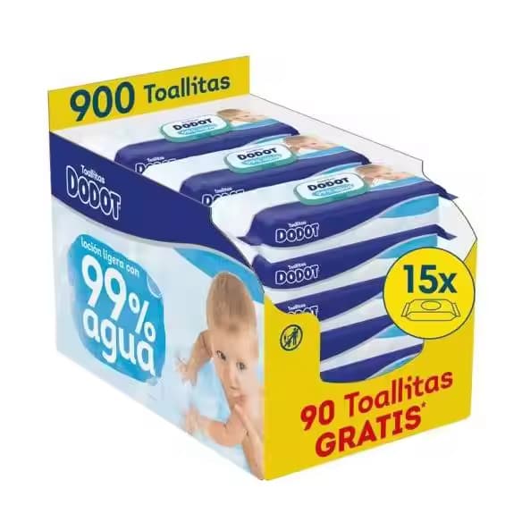 Toallitas Dodot 99% Agua [0,026 €/Und. ]