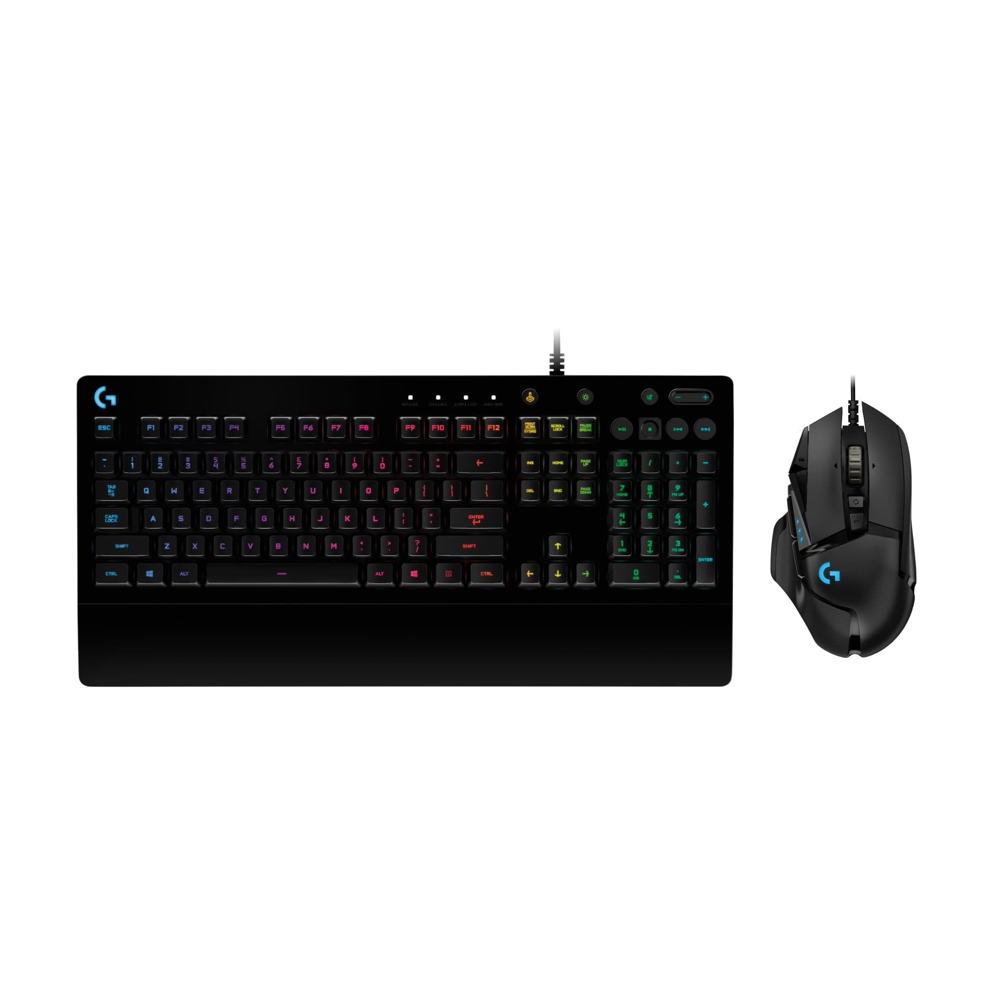 Logitech G G502 HERO Ratón con Cable y G213, Teclado RGB para Gaming, Botones Programables, Pesas Ajustables, Teclado Retroiluminado