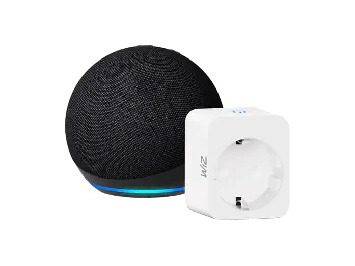Altavoz inteligente - Amazon Echo Dot (5. Gen 2022) + Plug Wiz, Controlador de Hogar
