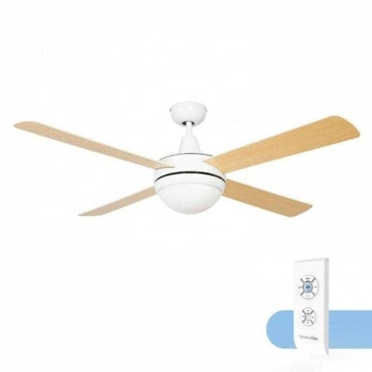 Universal Blue Siroco Ventilador de Techo con Luz y Mando 70W Madera/Blanco