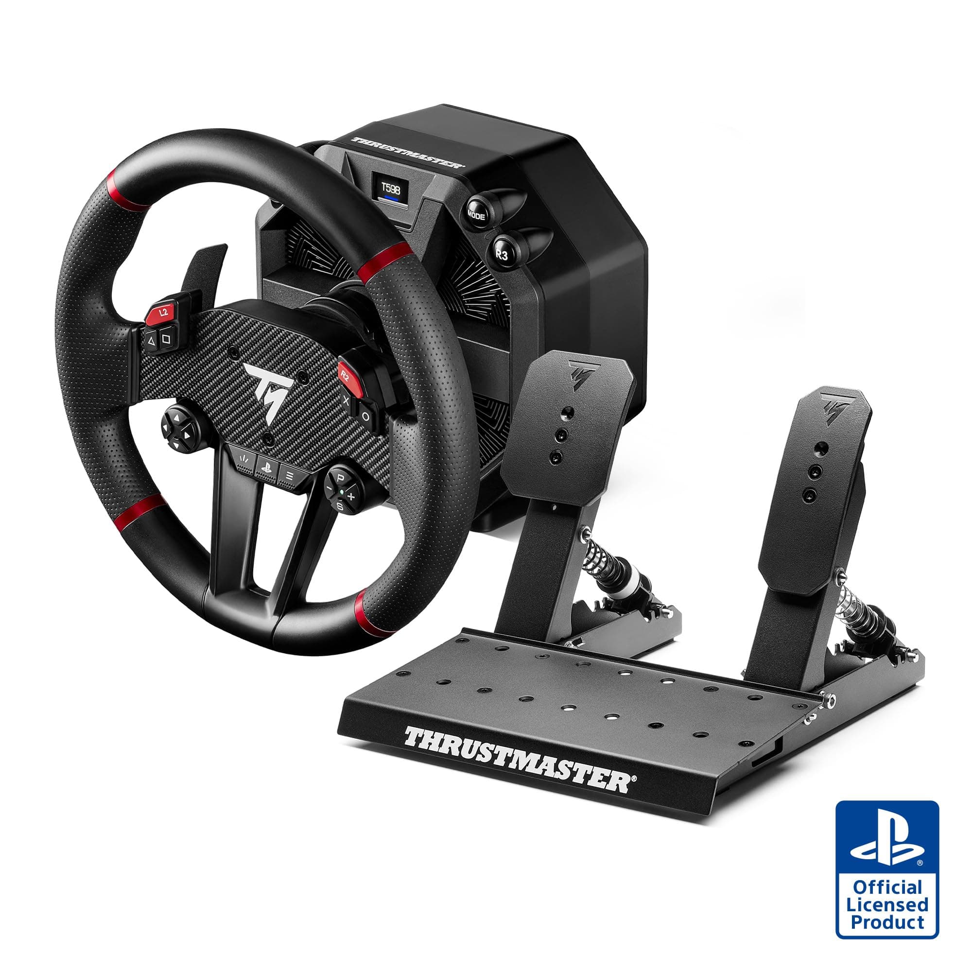 Thrustmaster T598 Direct Axial Drive Volante y Pedalier - PS5 y PC Base Force Feedback de 5 Nm