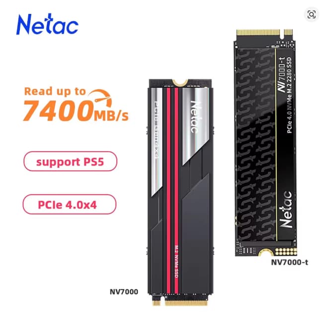 Netac 7400 MB/s SSD NVMe M2 2TB (89,45 € el TB)