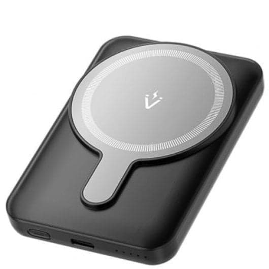 Vention FHSB0 Powerbank 5000mAh – Batería Externa Portátil con Carga Inalámbrica de 15W, Puerto USB-C de 20W Power Delivery y Color Negro