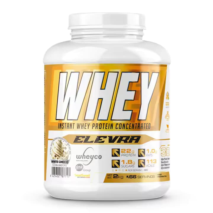 ELEVRA - 100% PRO Whey Protein 2kg / Esta fórmula superior de proteína de suero concentrada