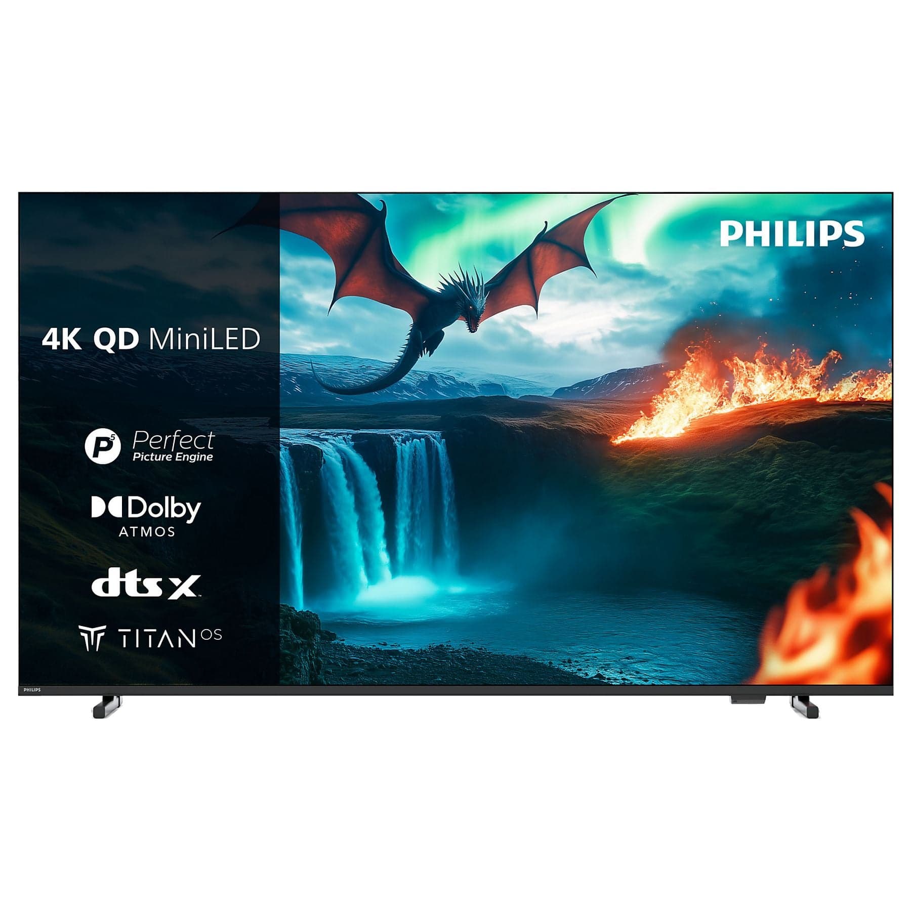 TV QD-Mini LED 65" - Philips 65MLED820/12, UHD 4K, P5 Perfect Picture Engine, Smart TV, Dolby Atmos Titan OS, DVB-T2
