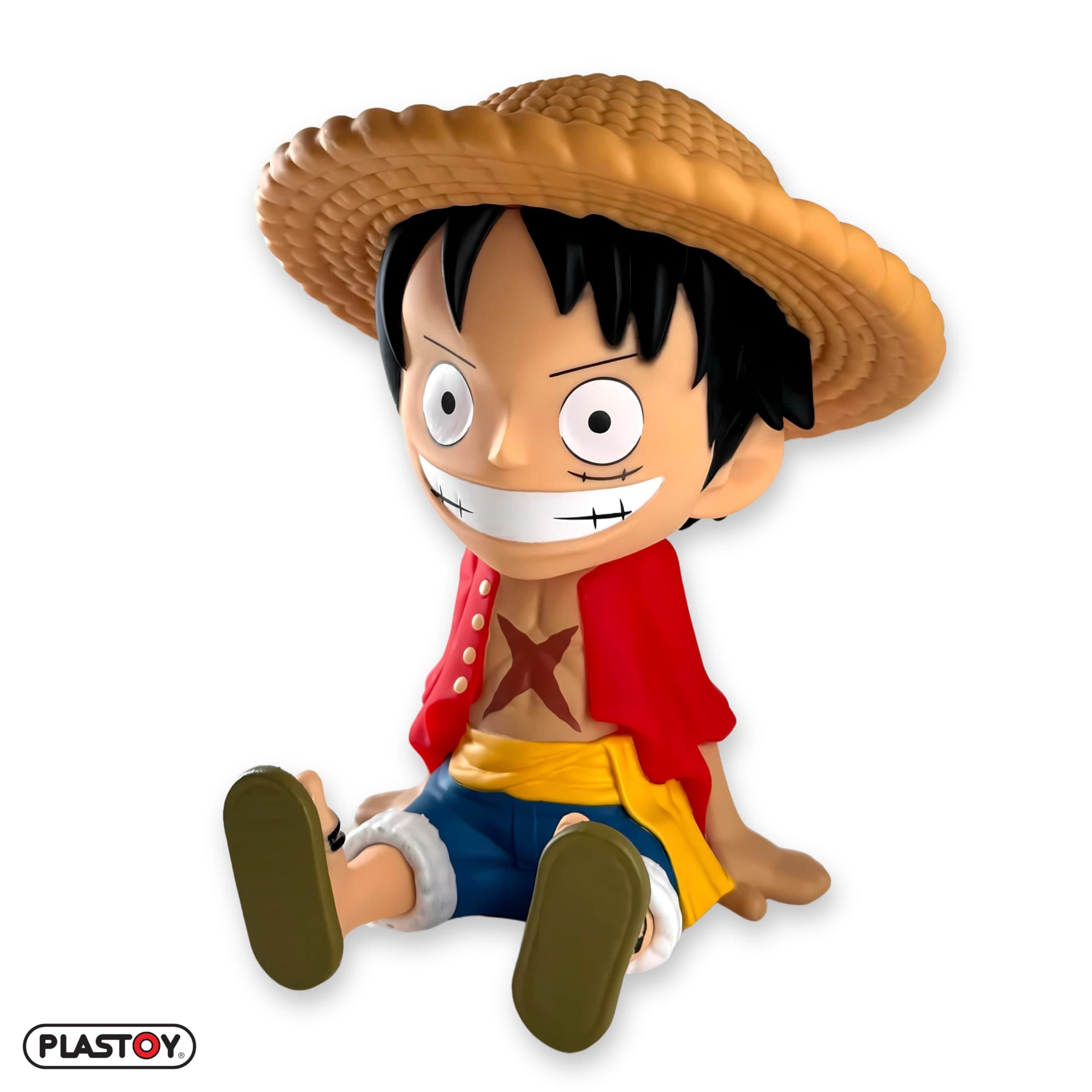 Hucha 3D de Luffy sentado One Piece