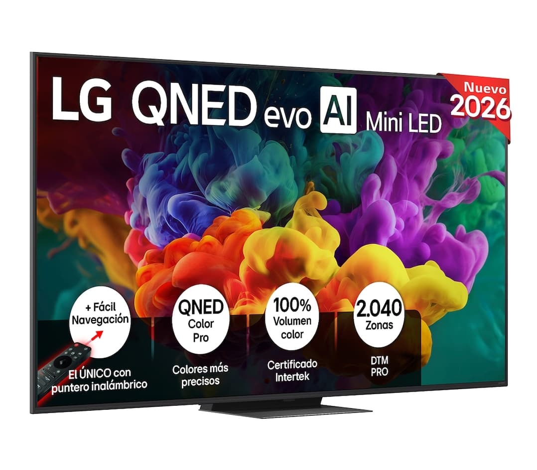 TV QNED evo Mini LED 164 cm (65") LG 65QNED87B6A 4K, Smart TV, AI, QNED87 Gris oscuro / Negro (150€ reembolso)