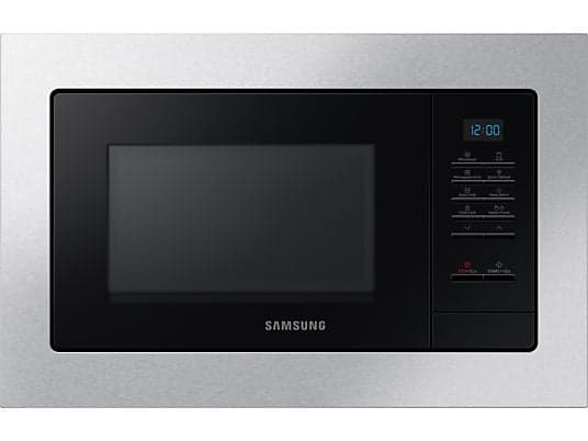 Samsung MG23A7013CT/EC - Microondas integrable, 800W, 6 niveles, Grill, 23l, Inox