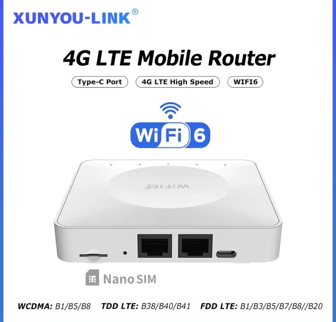 Enrutador 4G LTE WiFi 6 módem de tarjeta SIM compatible con 32 conexiones de dispositivos