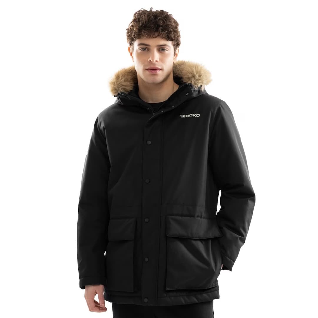 Parka acolchada hombre Siroko Negro