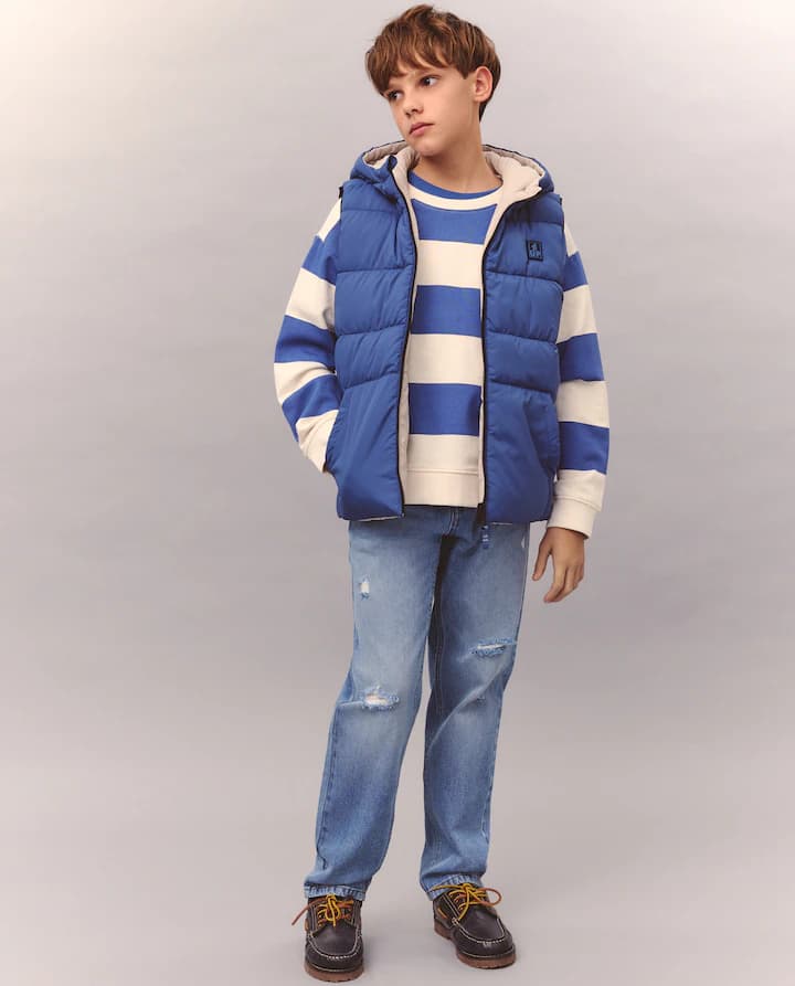 Chaleco reversible con capucha de niño - Kids El Corte Inglés tallas 6 y 10 años