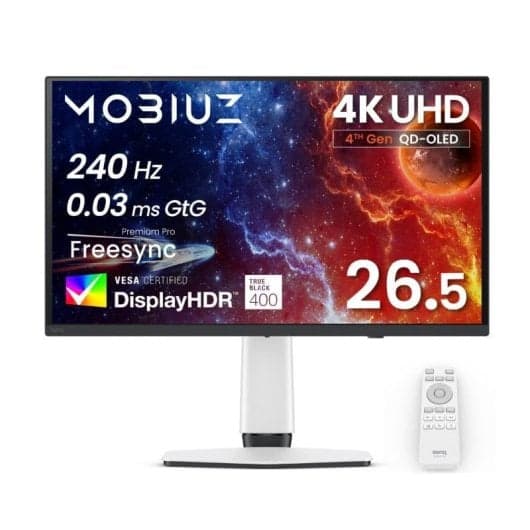Monitor 27" 4K QD-OLED 240Hz BenQ MOBIUZ EX271UZ (0.03ms, USB-C 90W, HDMI 2.1)