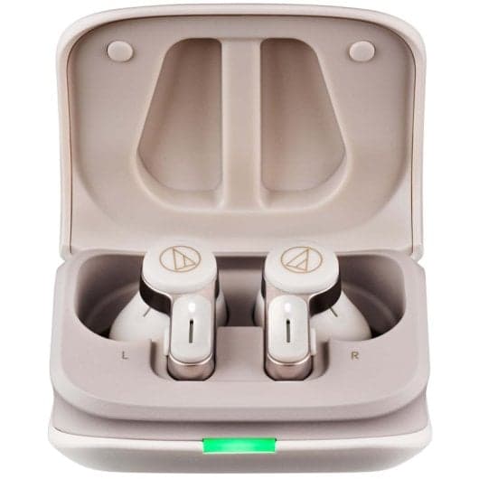 Audio-Technica ATH-TWX7 Auriculares Inalámbricos con Estuche de Carga Blancos