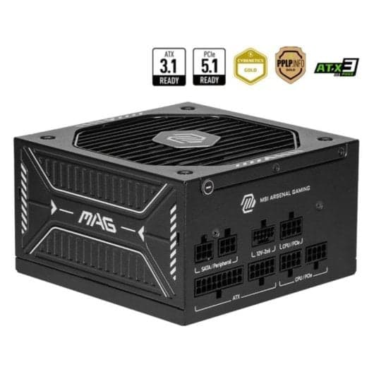 Fuente de Alimentación MSI MAG A650GLS 650W 80 PLUS Gold modular PCIe 5.0