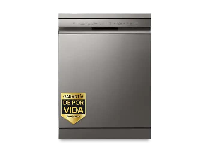 Lavavajillas - LG DF355FP, 14 servicios, 9 programas, 60 cm, LED táctil, Tercera bandeja, QuadWash, Acero inoxidable