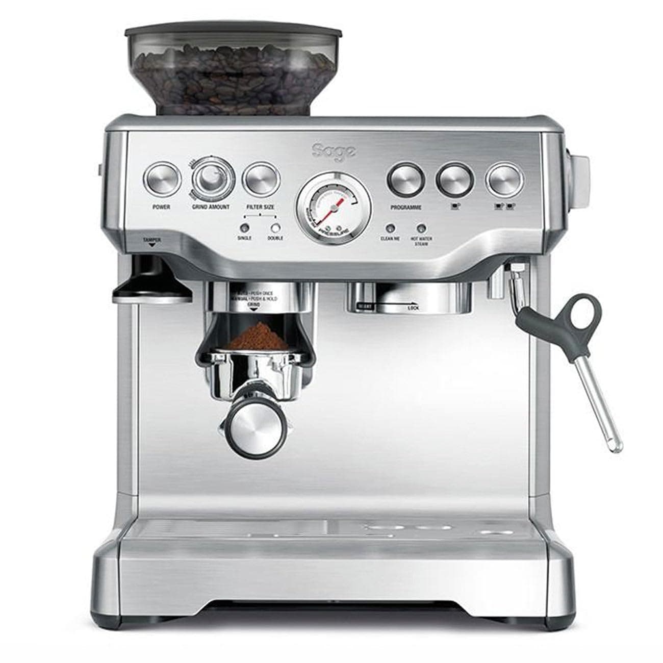Sage Barista Express, Cafetera con Molinillo, Acero Inoxidable Cepillado